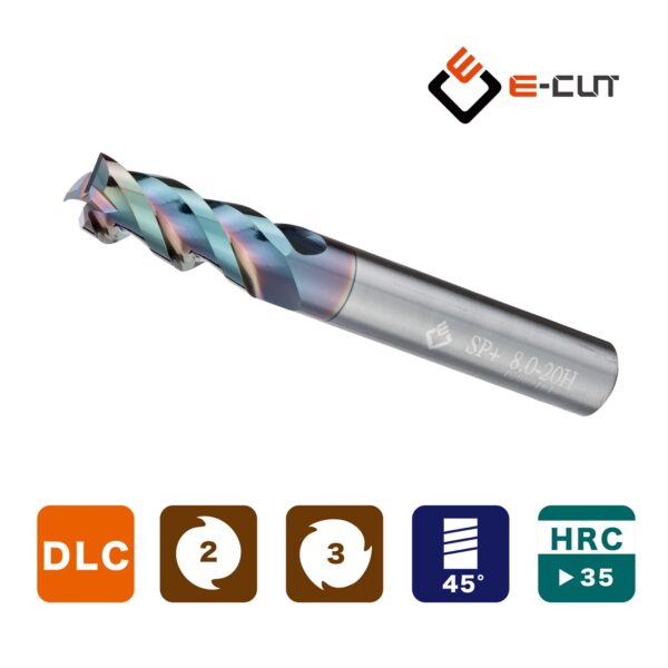 ECUT_SP+-鋁用刀-45度-DLC